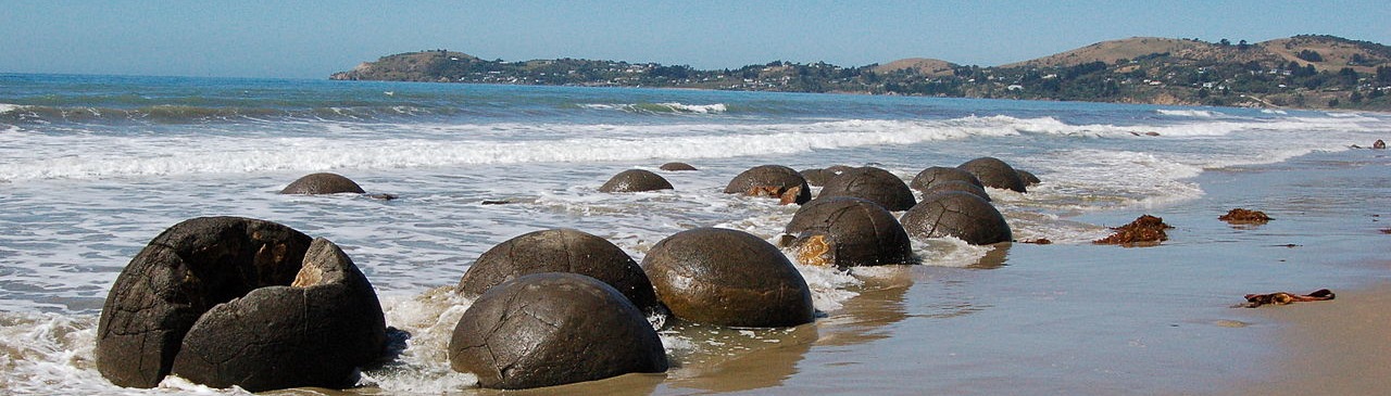 View of Moeraki Boulders